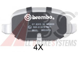 A.B.S. 37311S stabdžių trinkelių rinkinys, diskinis stabdys 
 Techninės priežiūros dalys -> Papildomas remontas
71752988, 77362270, 77363445, 77364024