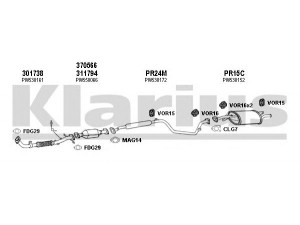 KLARIUS 700023U išmetimo sistema 
 Išmetimo sistema -> Išmetimo sistema, visa