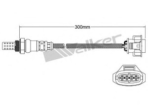 WALKER PRODUCTS 250-24845 lambda jutiklis 
 Išmetimo sistema -> Jutiklis/zondas
855435, 93188395