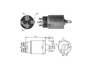 ERA 227143 solenoidinis jungiklis, starteris 
 Elektros įranga -> Starterio sistema -> Solenoidinis jungiklis
23343-02N00, 23343-43400, 23343-43G00