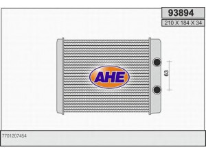 AHE 93894 šilumokaitis, salono šildymas 
 Šildymas / vėdinimas -> Šilumokaitis
7701207454