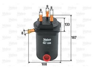 VALEO 587556 kuro filtras 
 Techninės priežiūros dalys -> Papildomas remontas
7701062104