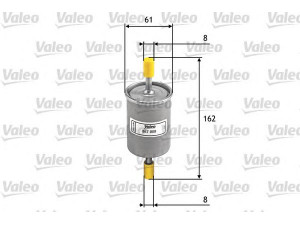 VALEO 587008 kuro filtras 
 Filtrai -> Kuro filtras
0060811822, 0060811904, 46403933