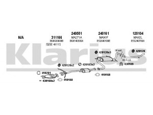 KLARIUS 570109E išmetimo sistema 
 Išmetimo sistema -> Išmetimo sistema, visa