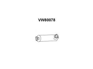 VENEPORTE VW80078 priekinis duslintuvas 
 Išmetimo sistema -> Duslintuvas
075253411B