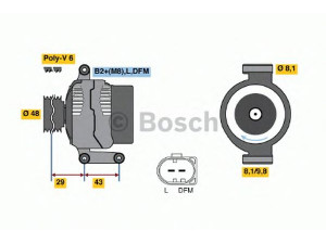 BOSCH 0 124 325 157 kintamosios srovės generatorius 
 Elektros įranga -> Kint. sr. generatorius/dalys -> Kintamosios srovės generatorius
12 31 7 550 319, 12 31 7 550 997