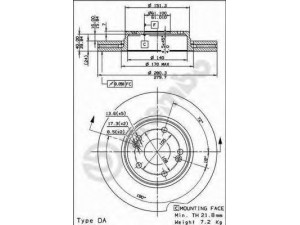 BREMBO 09.8936.10 stabdžių diskas 
 Dviratė transporto priemonės -> Stabdžių sistema -> Stabdžių diskai / priedai
7701206613, 8200007121