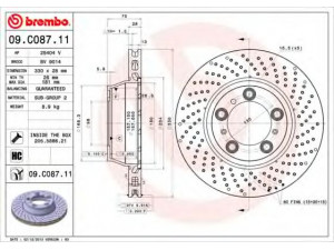BREMBO 09.C087.11 stabdžių diskas 
 Dviratė transporto priemonės -> Stabdžių sistema -> Stabdžių diskai / priedai
99635240600, 99635240601, 99635240602