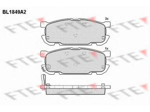 FTE BL1849A2 stabdžių trinkelių rinkinys, diskinis stabdys 
 Techninės priežiūros dalys -> Papildomas remontas
N0Y7-26-48ZA, N0Y7-26-48ZB, N0Y9-26-43ZA