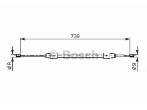 BOSCH 1 987 477 691 trosas, stovėjimo stabdys 
 Stabdžių sistema -> Valdymo svirtys/trosai
168 420 15 85, A 168 420 15 85