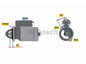 BOSCH 0 986 018 250 starteris 
 Elektros įranga -> Starterio sistema -> Starteris
046 911 023 B, 069 911 023 D, 046 911 023 B