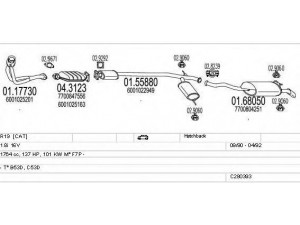 MTS C280393006381 išmetimo sistema 
 Išmetimo sistema -> Išmetimo sistema, visa