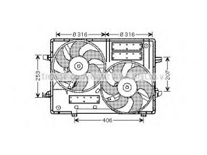 AVA QUALITY COOLING JR7501 ventiliatorius, radiatoriaus 
 Aušinimo sistema -> Oro aušinimas
C2S017719