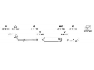 HJS VW_1458 išmetimo sistema