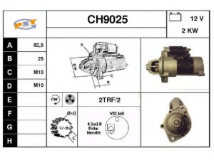 SNRA CH9025 starteris 
 Elektros įranga -> Starterio sistema -> Starteris
5033125AA, M2T88571
