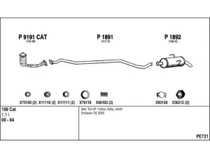 FENNO PE721 išmetimo sistema 
 Išmetimo sistema -> Išmetimo sistema, visa