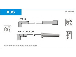 JANMOR D3S uždegimo laido komplektas 
 Kibirkšties / kaitinamasis uždegimas -> Uždegimo laidai/jungtys
NP1147A, NP1332