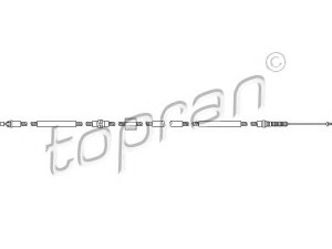 TOPRAN 302 070 trosas, stovėjimo stabdys 
 Stabdžių sistema -> Valdymo svirtys/trosai
1 126 843, 1 220 591, 1 332 885