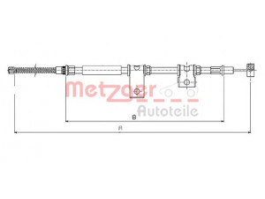 METZGER 17.5016 trosas, stovėjimo stabdys 
 Stabdžių sistema -> Valdymo svirtys/trosai
4504100000