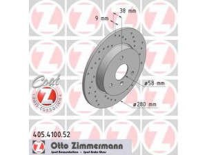 ZIMMERMANN 405.4100.52 stabdžių diskas 
 Stabdžių sistema -> Diskinis stabdys -> Stabdžių diskas
0004341V001000000, 0004341V002000000