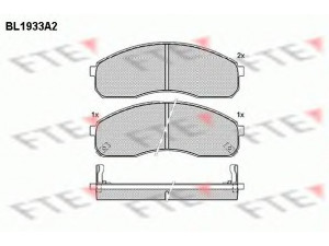 FTE BL1933A2 stabdžių trinkelių rinkinys, diskinis stabdys 
 Techninės priežiūros dalys -> Papildomas remontas
0K56A3323Z, 0K58A3323Z, 0K72G3328Z