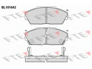 FTE BL1016A2 stabdžių trinkelių rinkinys, diskinis stabdys 
 Techninės priežiūros dalys -> Papildomas remontas
45022-SA4-A11, 45022-SA4-A12, 45022-SD4-000