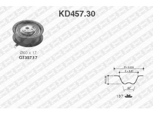 SNR KD457.30 paskirstymo diržo komplektas 
 Techninės priežiūros dalys -> Papildomas remontas
028109243G, 028198119G, 028109243G