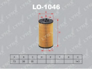 LYNXauto LO-1046 alyvos filtras 
 Techninės priežiūros dalys -> Techninės priežiūros intervalai
077 115 401 AA, 077 115 401 AC