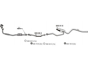 ERNST 300032 išmetimo sistema 
 Išmetimo sistema -> Išmetimo sistema, visa