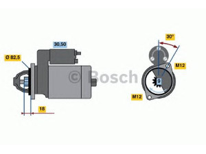 BOSCH 0 986 016 240 starteris 
 Elektros įranga -> Starterio sistema -> Starteris
068 911 023 S, 068 911 024 B, 068 911 024 C