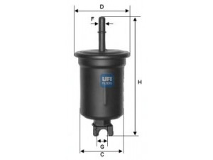 UFI 31.548.00 kuro filtras 
 Techninės priežiūros dalys -> Papildomas remontas
23300-87101, 23300-87102, 23300-87103