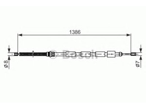 BOSCH 1 987 477 145 trosas, stovėjimo stabdys 
 Stabdžių sistema -> Valdymo svirtys/trosai
4745 64, 4745 64
