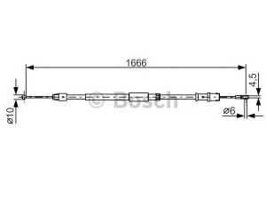 BOSCH 1 987 482 032 trosas, stovėjimo stabdys 
 Stabdžių sistema -> Valdymo svirtys/trosai
906 420 20 85, A 906 420 20 85