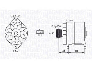 MAGNETI MARELLI 063532630010 kintamosios srovės generatorius 
 Elektros įranga -> Kint. sr. generatorius/dalys -> Kintamosios srovės generatorius
96 540 541