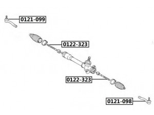 ASVA 0121-098 skersinės vairo trauklės galas 
 Vairavimas -> Vairo mechanizmo sujungimai
45047-09040, 45047-59025, 45047-59026