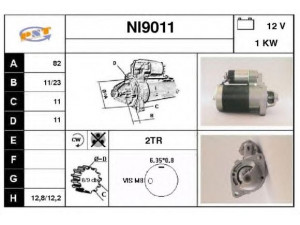 SNRA NI9011 starteris
M3T13073, M3T23081, M3T25281, M3T25282