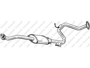 BOSAL 283-853 vidurinis duslintuvas 
 Išmetimo sistema -> Duslintuvas
Z509-40-300, Z509-40-300B, Z535-40-300