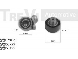 TREVI AUTOMOTIVE KD1392 paskirstymo diržo komplektas 
 Techninės priežiūros dalys -> Papildomas remontas