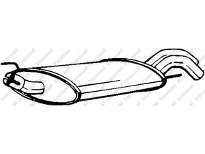 BOSAL 233-095 galinis duslintuvas 
 Išmetimo sistema -> Duslintuvas
1H6 253 609 D, 1H6 253 609 R