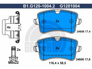 GALFER B1.G120-1004.2 stabdžių trinkelių rinkinys, diskinis stabdys 
 Techninės priežiūros dalys -> Papildomas remontas
8K0 698 451 A, 8K0 698 451 B, 8K0 698 451 C