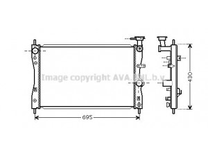 AVA QUALITY COOLING MTA2172 radiatorius, variklio aušinimas 
 Aušinimo sistema -> Radiatorius/alyvos aušintuvas -> Radiatorius/dalys
MN130393, 4545000703, 4545000803