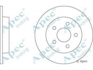 APEC braking DSK2270 stabdžių diskas