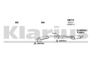 KLARIUS 600182E išmetimo sistema 
 Išmetimo sistema -> Išmetimo sistema, visa
