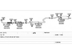 MTS C290049003504 išmetimo sistema 
 Išmetimo sistema -> Išmetimo sistema, visa
