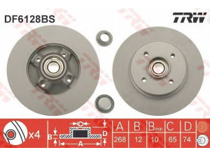 TRW DF6128BS stabdžių diskas 
 Dviratė transporto priemonės -> Stabdžių sistema -> Stabdžių diskai / priedai
424945, 424946, 424945, 424946