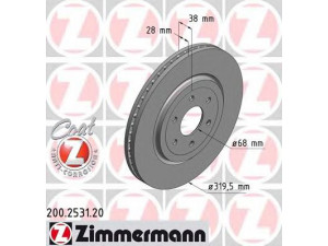 ZIMMERMANN 200.2531.20 stabdžių diskas 
 Stabdžių sistema -> Diskinis stabdys -> Stabdžių diskas
40206-5X00A