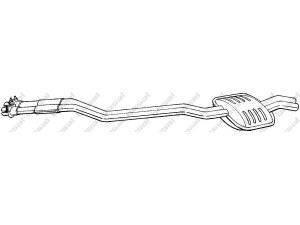 BOSAL 287-009 vidurinis duslintuvas 
 Išmetimo sistema -> Duslintuvas
123 490 05 15, 123 490 46 21