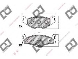 DJ PARTS BP1247 stabdžių trinkelių rinkinys, diskinis stabdys
41060-V4391, 41060-V4960, 41060-V4961