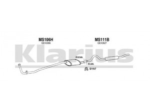 KLARIUS 120405U išmetimo sistema 
 Išmetimo sistema -> Išmetimo sistema, visa