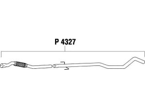 FENNO P4327 išleidimo kolektorius 
 Išmetimo sistema -> Išmetimo vamzdžiai
BM50163, 5854230
